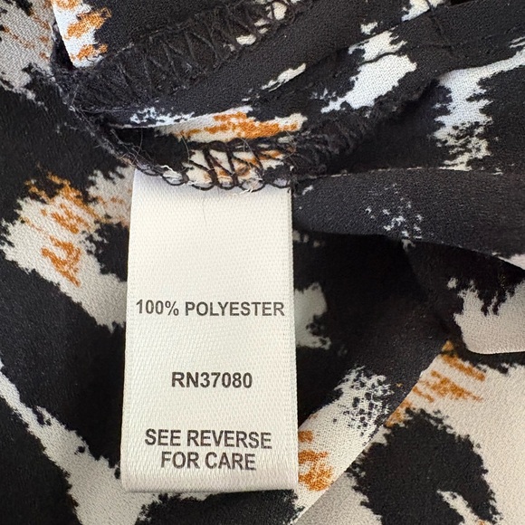 Large Cato Animal Print Roll Tab Sleeve Tunic Top - Picture 7 of 10